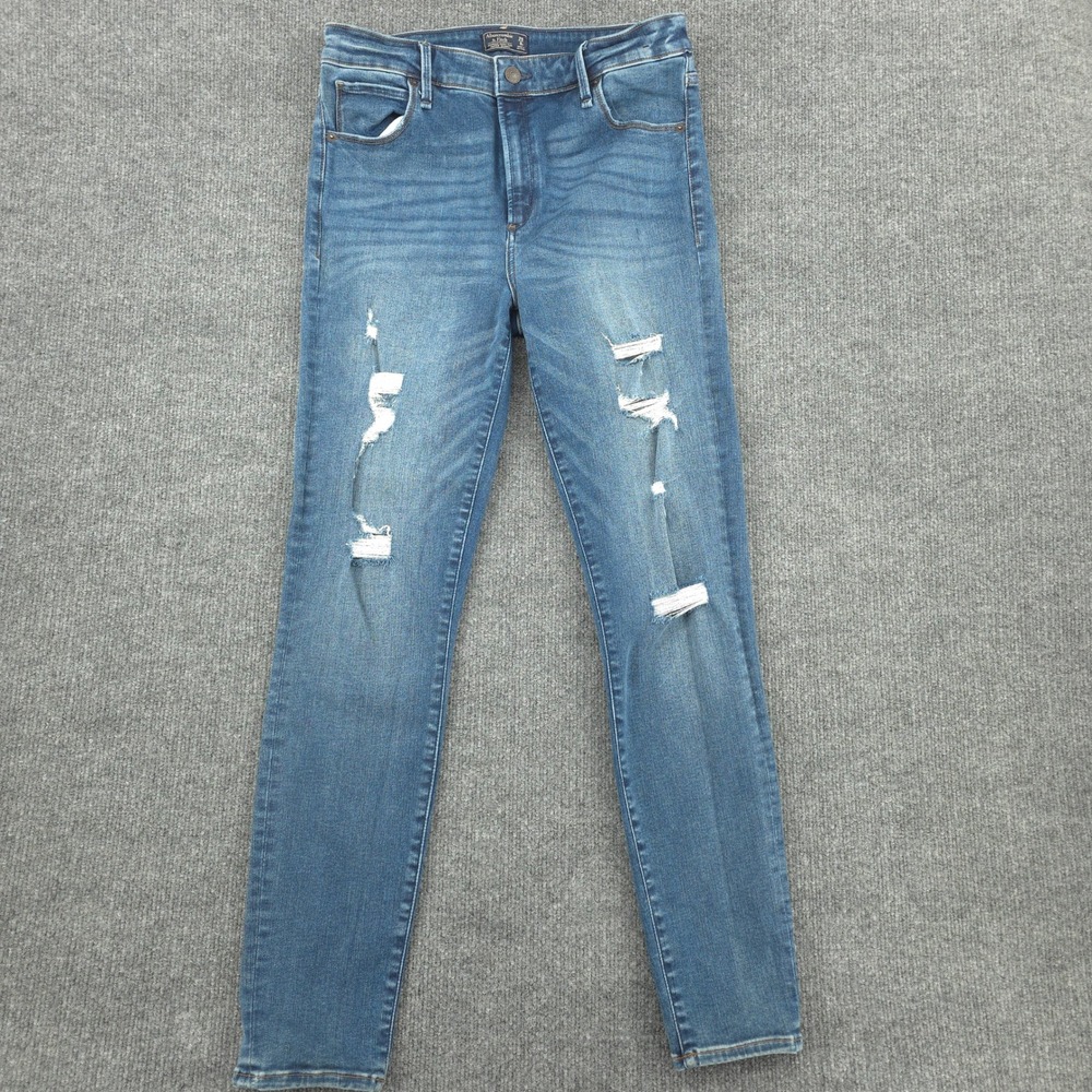 Abercrombie & Fitch Jeans Womens 29 8R Blue Simone High Rise Super Skinny Ripped